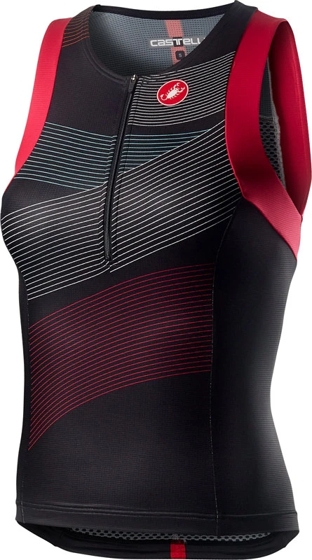Castelli Free W Tri Singlet Zwart/rood Dames 3 Castelli Free W Tri Singlet Zwart/rood Dames
