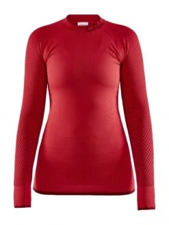 Craft Warm Intensity CN Lange Mouw Ondershirt Rood Dames