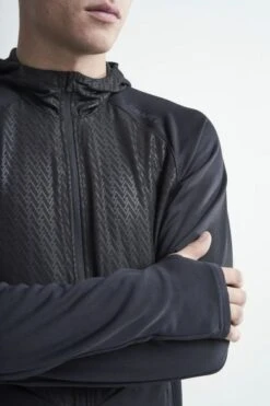 Craft Charge Sweat Hood Hardloopjack Zwart Heren -Zwemartikelen Winkel 1907722 999000 charge fz sweat hood jacket c3 preview