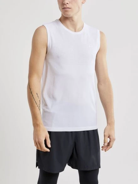 Craft Fuseknit Light Mouwloos Ondershirt Wit Heren 4 Craft Fuseknit Light Mouwloos Ondershirt Wit Heren - Afbeelding 2