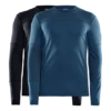 Craft Core Dry Ondershirt 2-pack Lange Mouw Zwart/blauw Dames 2 Craft Core Dry Ondershirt 2-pack Lange Mouw Zwart/blauw Dames -Zwemartikelen Winkel 1911948 999676 core 2 pack baselayer tops m front 001 1