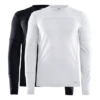 Craft Core Dry Ondershirt 2-pack Lange Mouw Zwart/wit Heren -Zwemartikelen Winkel 1911948 999900 core 2 pack baselayer tops m front
