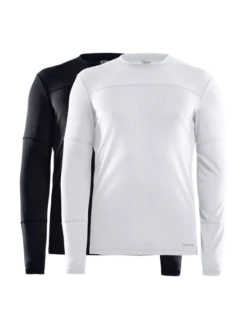 Craft Core Dry Ondershirt 2-pack Lange Mouw Zwart/wit Heren