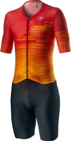 Castelli PR Speed Trisuit Korte Mouwen Zwart/rood Heren