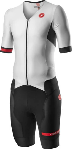 Castelli Free Sanremo 2 Trisuit Korte Mouwen Wit/zwart Heren