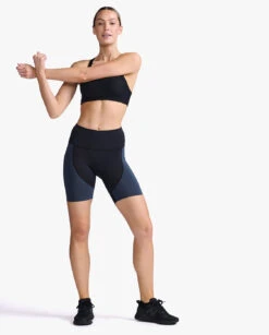 2XU Aero 7 Inch Tri Shorts Donkerblauw Dames -Zwemartikelen Winkel 2xu aero 7 inch tri short wt6435b idk wht 019