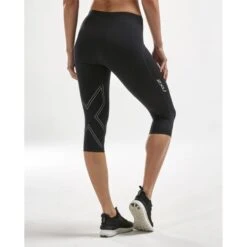 2XU Aspire Compressie 3/4 Tights Zwart Dames -Zwemartikelen Winkel 2xu dames aspire compressie 3 4 tights zwart wa5863b
