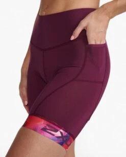 2XU Core 7 Inch Tri Shorts Roze Dames -Zwemartikelen Winkel 2xu dames shorts wt6442b mul ftv 03