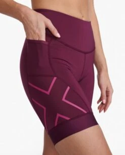 2XU Core 7 Inch Tri Shorts Roze Dames -Zwemartikelen Winkel 2xu dames shorts wt6442b mul ftv 04