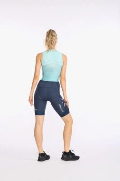 2XU Light Speed Front Zip Trisuit Mouwloos Blauw Dames -Zwemartikelen Winkel 2xu dames trisuit wt6663d out wht 04