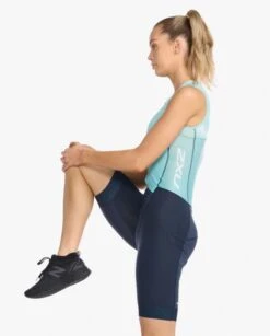 2XU Light Speed Front Zip Trisuit Mouwloos Blauw Dames -Zwemartikelen Winkel 2xu dames trisuit wt6663d out wht 05