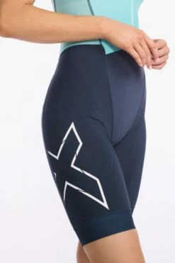 2XU Light Speed Front Zip Trisuit Mouwloos Blauw Dames -Zwemartikelen Winkel 2xu dames trisuit wt6663d out wht 07