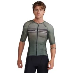 2XU Aero Tri Top Korte Mouw Groen Heren