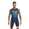 2XU Light Speed Front Zip Trisuit Mouwloos Blauw Heren -Zwemartikelen Winkel 2xu heren trisuits mt6660d out wht 07