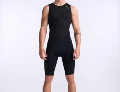 2XU Light Speed Front Zip Trisuit Mouwloos Zwart Heren