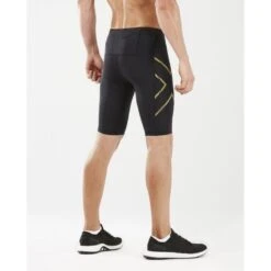 2XU MCS Run Compressie Shorts Zwart/goud Heren -Zwemartikelen Winkel 2xu mcs run compressie shorts zwart heren goud ma5331b 003