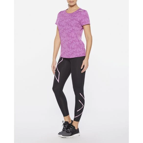 2XU GHST Hardloopshirt Korte Mouw Roze Dames 5 2XU GHST Hardloopshirt Korte Mouw Roze Dames - Afbeelding 3