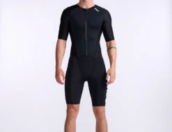 2XU Aero Trisuit Korte Mouw Zwart Heren