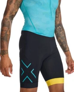 2XU Core Trisuit Mouwloos Blauw/zwart Heren -Zwemartikelen Winkel 2xu trisuits heren core sleeveless mt6437d blk pac 07