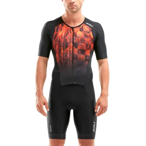 2XU Perform Korte Mouw Trisuit Zwart/rood Heren 3 2XU Perform Korte Mouw Trisuit Zwart/rood Heren
