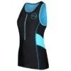 Zone3 Activate Tri Top Mouwloos Zwart/blauw Dames -Zwemartikelen Winkel activate womens tri top blk blue 1