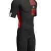 Compressport Aero Korte Mouw Trisuit Zwart Heren -Zwemartikelen Winkel aero ss trisuit m black red 01