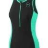 Zone3 Aquaflo Plus Mouwloos Tri Top Zwart/mint Dames -Zwemartikelen Winkel aquaflo top wmns mint front 01