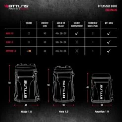 BTTLNS Amphion 1.0 Multifunctionele Rugtas 30 Liter Zwart -Zwemartikelen Winkel bttlns size guide backpacks 11 3