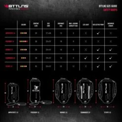BTTLNS Kronos 1.0 Safeswimmer Backpack Zwemboei 28 Liter Geel -Zwemartikelen Winkel bttlns size guide buoys 11 3