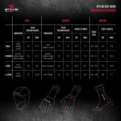 BTTLNS Neopreen Accessoires Voordeelset 14 BTTLNS Neopreen Accessoires Voordeelset -Zwemartikelen Winkel bttlns size guide neoprene cap gloves socks 2
