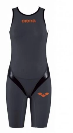 Arena Carbon Pro Rear Zip Mouwloos Trisuit Donkergrijs Dames