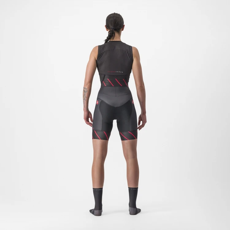 Castelli Free Sanremo 2 Trisuit Mouwloos Zwart/rood Dames 4 Castelli Free Sanremo 2 Trisuit Mouwloos Zwart/rood Dames - Afbeelding 2