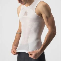 Castelli Core Seamless Ondershirt Mouwloos Wit Heren -Zwemartikelen Winkel castelli core seamless baselayer 20031 001 03