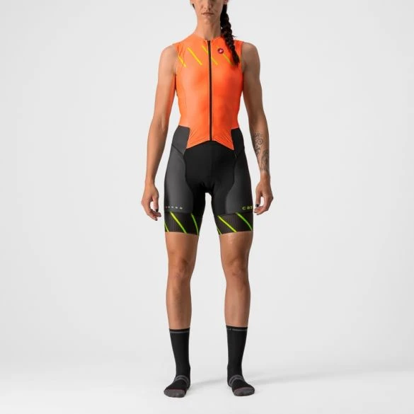Castelli Free Sanremo 2 Trisuit Mouwloos Oranje Dames 3 Castelli Free Sanremo 2 Trisuit Mouwloos Oranje Dames