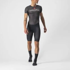 Castelli Pro Mesh BL Korte Mouw Ondershirt Zwart Heren -Zwemartikelen Winkel castelli pro mesh zwart ss 22034 010 03
