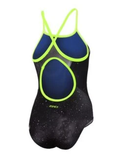 Zone3 Cosmic Bound Back Badpak Zwart/geel Dames -Zwemartikelen Winkel cosmic bb back z3 web