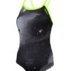 Zone3 Cosmic Bound Back Badpak Zwart/geel Dames -Zwemartikelen Winkel cosmic bb front z3 web