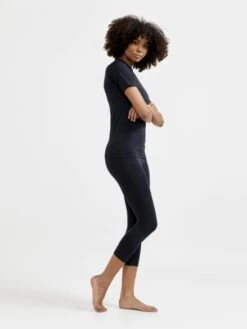 Craft CORE Dry Active Comfort Ondershirt Korte Mouw Zwart Dames -Zwemartikelen Winkel craft baselayer dames core dry active comfort ss w 1911677 999000 04