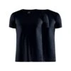 Craft Core Dry Multi T-Shirt 2-Pack Heren Zwart -Zwemartikelen Winkel craft onderkleding multi tee 2pack zwart 001