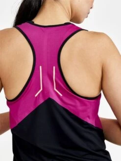 Craft PRO Hypervent Singlet Shirt Mouwloos Zwart/roze Dames -Zwemartikelen Winkel craft shirt dames pro hypervent singlet w 1910435 999486 06