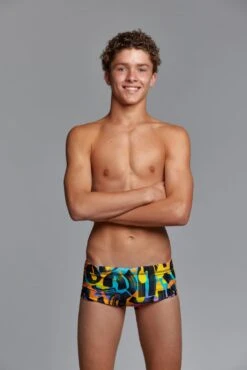 Funky Trunks Smooth Stroke Classic Trunk Zwembroek Jongens -Zwemartikelen Winkel ft32b smooth stroke