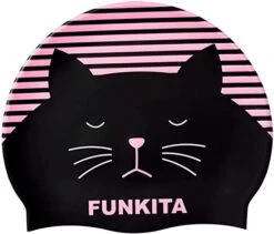 Funkita Crazy Cat Siliconen Badmuts Roze