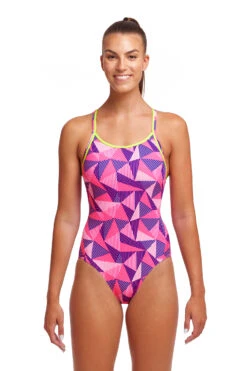 Funkita Little Pinky Diamond Back Badpak Dames -Zwemartikelen Winkel funkita live wire diamond back dames fs11l little pinky 02