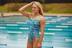 Funkita Prehistoric Party Diamond Back Badpak Dames -Zwemartikelen Winkel funkita zwemkleding dames diamond back one piece fs11l prehistoric party 011
