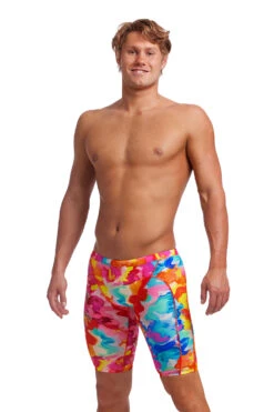 Funky Trunks Messy Monet Training Jammer Zwembroek Heren -Zwemartikelen Winkel funky trunks zwemkleding heren training jammers ft37m messy monet 002
