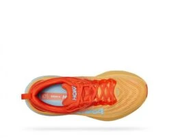 Hoka One One Hoka Bondi 8 Wide Hardloopschoenen Rood/geel Heren -Zwemartikelen Winkel hoka bondi 8 1123202 pbay 003