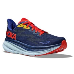 Hoka One One Hoka Clifton 9 Hardloopschoenen Blauw/rood Heren -Zwemartikelen Winkel hoka hardloopschoenen 1127895 bbdgb 006