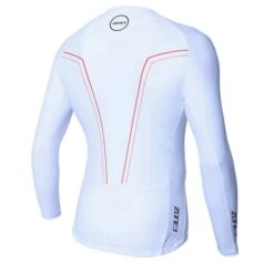 Zone3 Lava Aero Lange Mouw Tri Top Wit Heren -Zwemartikelen Winkel lava speed top back