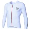 Zone3 Lava Aero Lange Mouw Tri Top Wit Heren -Zwemartikelen Winkel lava speed top front