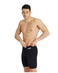 Arena Team Swim Jammer Zwart Heren -Zwemartikelen Winkel m team swim jammer solid black white 03